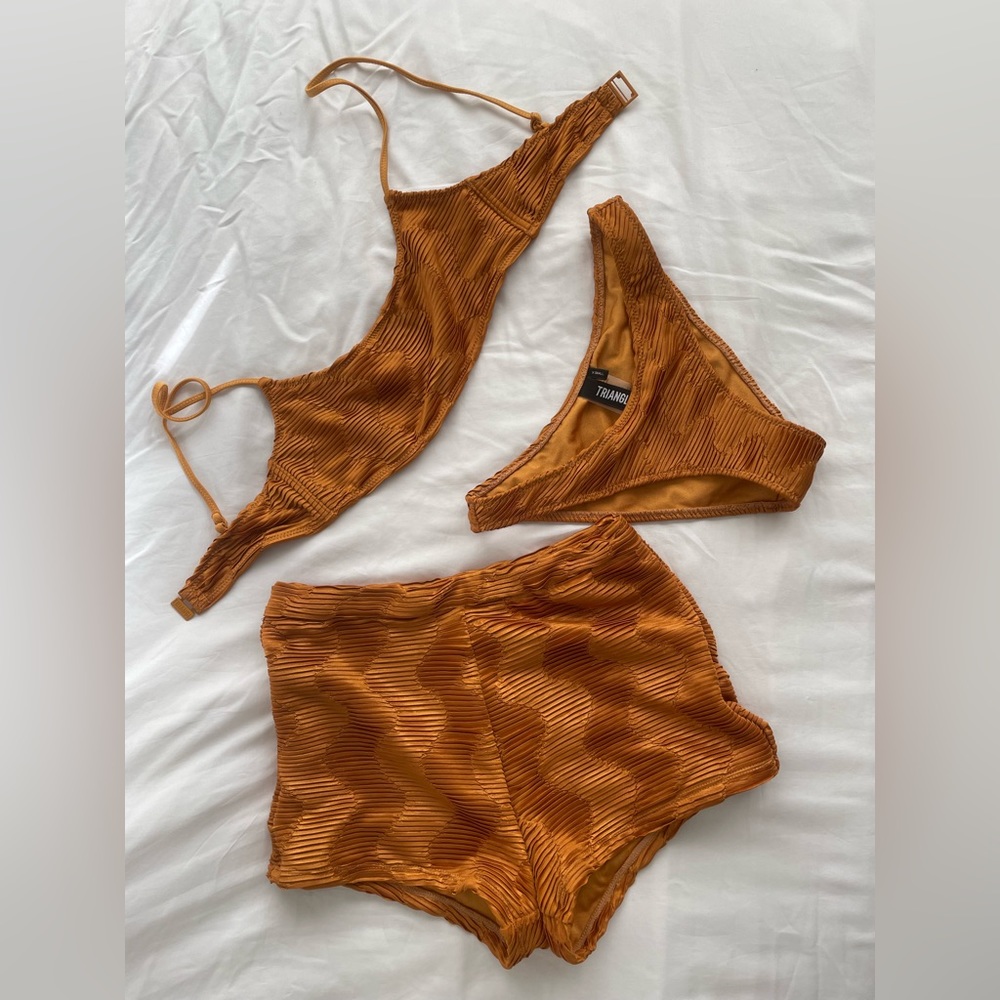 Triangl swimwear 3 piece bikini with shorts xs